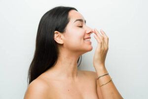 rinoplastia em paciente feliz otorrinolaringologista